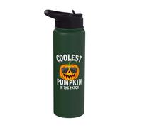 Coolest Pumpkin in the Patch - Halloween Jack O Lantern Stainless Steel Insulated Water Bottle