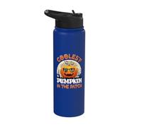 Coolest Pumpkin in The Patch - Halloween Jack O Lantern Stainless Steel Insulated Water Bottle