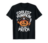 Coolest Pumpkin in The Patch Pirate Halloween Boys Kids T-Shirt