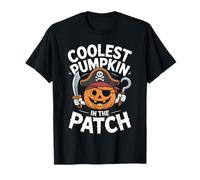 Coolest Pumpkin in The Patch Pirate Halloween Boys Kids T-Shirt