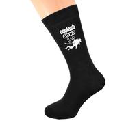 Coolest Sons Love with Scuba Diver Image Printed in White Vinyl on Mens Black Cotton Rich Socks Great. One Size, UK 8-12