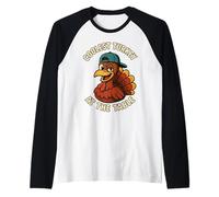 Coolest Turkey at The Table Funny Thanksgiving Raglan Baseball Tee
