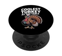 Coolest Turkey At The Table Thanksgiving Feast Celebration PopSockets Adhesive PopGrip
