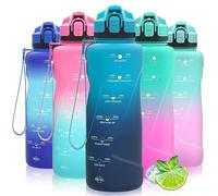 Coolfel Motivational Water Bottle with Time Markings, 1.5l 1l Sports Water Bottle 700ml 500ml Kids Water Bottles, BPA Free Tritan Leakproof Reusable Drink Bottle for Gym, School, Running
