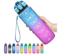 Coolfel Motivational Water Bottle with Time Markings, 1.5l 1l Sports Water Bottle 700ml 500ml Kids Water Bottles, BPA Free Tritan Leakproof Reusable Drink Bottle for Gym, School, Running