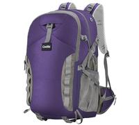 Coolfel Trekking Backpack 40L, Ultralight Waterproof Travel Backpack with Rain Cover for Hiking Camping, Men and Women, purple