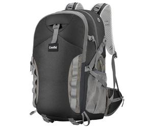 Coolfel Trekking Backpack 40L, Ultralight Waterproof Travel Backpack with Rain Cover for Hiking Camping, Men and Women, Black