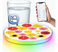 Coolfire - Talking Drink Water Reminder, with Voice Alerts & Lights, Works with Any Cup or Clear Water Bottle, Smart Water Bottle, Water Tracker, Time Marker to Drink, Pregnancy Hydration Care (F)