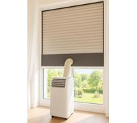 CoolFrech® Door & Window Seal for Mobile Air Conditioners - for Windows, Double-Leaf Windows & Doors - Air Conditioning Seal - Easy & Quick Installation without Drilling/Gluing (up to 115.0 cm)