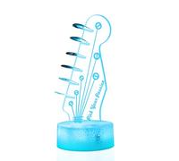 CoolGift Mart Acoustic Guitar Night Light & LED Pick Holder with Remote Control and Timer, 3D Optical Illusion Lamp and Storage Display for Picks, Gift for Guitar Players and Music Lovers
