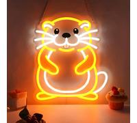 CoolGift Mart Beaver Neon Sign, Dimmable Wall Decor Light, Birthday Party Decorations for Home, Patio, Garden, Bars, Restaurants, Hotels, Stores, Clubs, Gift for Friends Family and Kids