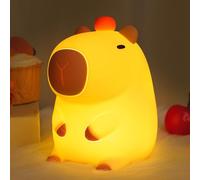 CoolGift Mart Capybara Gifts, Cute Animal Silicone Night Light Touch Control & Timer, USB Rechargeable, Ideal for Breastfeeding, Reading, Working & Sleep for Baby, Kids, Teens & Adults