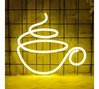 CoolGift Mart Coffee Neon Sign - Dimmable LED Cafe Light for Wall Decor, USB Powered, Aesthetic Decoration for Cafe, Kitchen, Coffee Shop, Bar Gifts for Coffee Lovers, Friends, and Family