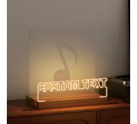 CoolGift Mart Customized Vinyl Stand, Light up Record Holder, Wooden Acrylic Display with Warm White Lights for Albums, Room Decor, Gift for Vinyl Lovers