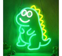 CoolGift Mart Dinosaur Neon Sign, Cute Dinosaur Lamp Wall Decor, Dimmable Birthday Party Decorations for Home, Patio, Garden, Restaurants, Hotels, Stores, Clubs, Gift for Friends, Family and Kids