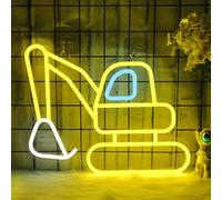 CoolGift Mart Excavator Neon Sign, Vibrant Digger LED Light Decoration, USB-Powered for Bedroom, Boys Room, Playroom, Man Cave - Gift for Kids and Teens