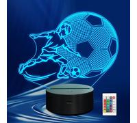 CoolGift Mart Football Night Light, 3D LED Optical Illusion Lamp with Remote Control and Timer, Christmas and Birthday Soccer Gifts for Boys Kids Teens (Customized)