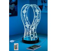 CoolGift Mart Light Up Headphone Stand with 16 Color Lights, Game Pattern Acrylic Headset Stand with 1 USB and 1 Type-C Charging Ports, Gifts for Gamers Men and Music Lovers