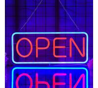CoolGift Mart Open Neon Sign - Dimmable LED Light for Business Store Wall Decor, USB Powered, Aesthetic Decoration for Coffee Shop Dessert Store Bar Pub Party Opening Gift
