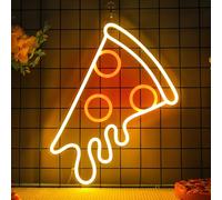 CoolGift Mart Pizza Neon Sign, Dimmable LED Light Restaurant, Kitchen, Man Cave, Birthday Party Decor; Gift for Kids, Boys, Girls, and Pizza Lovers