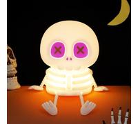 CoolGift Mart Skull Night Light, Silicone Touch Control Lamp. USB Rechargeable with Timer & Brightness Adjustment, Creates Customizable Glow for Gaming Room, or Halloween Decor, a Great Gift for All