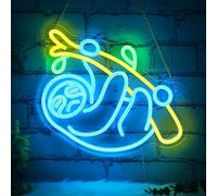 CoolGift Mart Sloth Neon Sign, Sloth Lamp Wall Decor, Dimmable Birthday Party Decorations for Home, Patio, Garden, Bars, Restaurants, Hotels, Stores, Clubs, Gift for Friends, Family and Kids