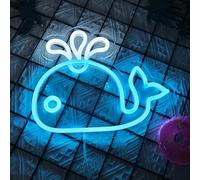 CoolGift Mart Whale Neon Sign, Whale Lamp Wall Decor, Dimmable Birthday Party Decorations for Home, Patio, Garden, Bars, Restaurants, Hotels, Stores, Clubs, as Friends, Family and Kids Gift