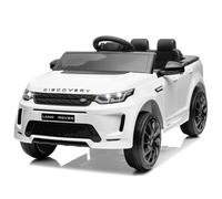 CoolGrows Land Rover Ride on Car, Electric Cars for Kids, with Remote Control, LED Lights, Music, 3 Speed Modes Smooth Start for 3-6 Years Old, Black, Max Weight 25KG (White)