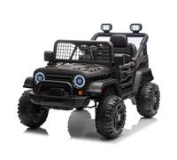 CoolGrows Ride on Car, Electric Cars for Kids, 12V Electric Ride-on Toy with Remote Control, LED Lights, Music, Radio, 2 Speed Modes Smooth Start for 3-6 Years Old, Max Weight 25KG - Black