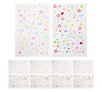 COOLHIYA 10 Sheets Gem Stickers: Diy Cute Face Gem Rhinestone Stickers - Makeup Jewels For Festival - Stick On Face Stone Patches Decorative Beauty Accessories