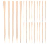 COOLHIYA 100pcs Body Wax Applicator Wooden Waxing Rods Flat Spreader End Hair Removal Sticks Khaki Color for Men Women Daily Body Hair Removal