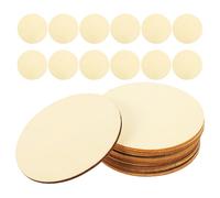 COOLHIYA 100pcs Wood Circles for Crafts Unfinished Blank Wooden Rounds Slices Wooden Cutouts for DIY Crafts Door Hanger Sign Wood Buring Painting Decor