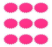 COOLHIYA 100sheets Fluorescent Explosion Shaped Commodity Price Labels Medium Creative Market Tags for Retail Stores Supermarkets Easy to Write and Reusable