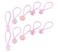 COOLHIYA 10pcs Delicate Hair Rings and Babies Premium Elastic Hair Ties Plastic and Rubber Material for Daily Wear and Banquets