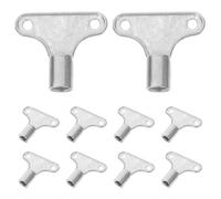 COOLHIYA 10pcs Universal Radiator Bleed Keys 5×5mm Square Valve Wrench Plumbing Tool Multi-Functional Air Vent Spigot Key for Heating Radiator Maintenance