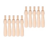 COOLHIYA 10Pcs Wooden Handles for Felting Needle with Smooth Surface and Time-Saving Design Replacement Punch Needle Handle and Embroidery Projects