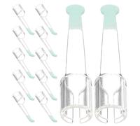 COOLHIYA 12pcs Ear Cleaner Replacement Tips Lightweight Silicone Pp Earwax Removal Accessories Reusable Ear Wax Picker for Adults