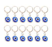 COOLHIYA 12pcs Evil Eye Charm: Handcraft Evil Eye Keychain Pendant For Handbag Purse - Key Ring Hanging Ornament For Women Party Daily Wear