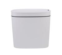 COOLHIYA 14l White Smart Sensor Trash Can with Intelligent Induction, Smooth Edges and Corners, USB Charging, Simple and Modern Style, for Kitchen and Household Use