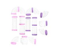 COOLHIYA 16pcs DIY Hamster Cage Tube Set Made of Plastic for Easy Observation and Spatial Thinking Cultivation, External Pet Tunnel Suitable outside The Cage
