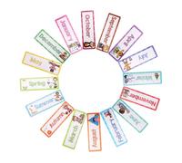 COOLHIYA 16pcs English Months Seasons Flash Cards Set Interactive Learning for Kindergarten Home Education Enhance Language Skills Vocabulary Development Classroom Decor Teacher Resource