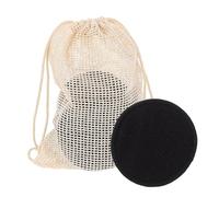 COOLHIYA 16pcs Reusable Makeup Remover Pads Made of Bamboo Fiber with Black Cotton Mesh Bag for Gentle Face Washing and Effective Makeup Removal, for Daily Skincare Routine
