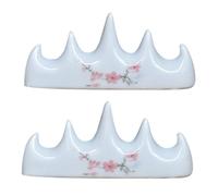 COOLHIYA 2 Pcs Ceramic Calligraphy Pen Rack Brush Rest Holder for Storing Ink Brush Suitable for Calligraphy Painting Creation