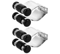 COOLHIYA 2 Pcs Universal Metal Pool Cue Holder Clamp with Secure and Reliable Stainless Steel Construction, Flexible Adjustment for Entertainment and Exhibitions, Suitable for Fishing Rods
