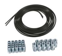 COOLHIYA 2 Pcs Vehicle Brake Line Tubing Coil with Fittings Durable Copper Brake Pipe Kit Replacement for Cars