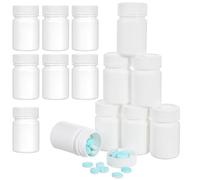 COOLHIYA 20Pcs 50Ml Pill Bottles Empty with Caps, Lightweight Waterproof PE Spiral Bottle Structure, Portable Pill Box for Travel and Daily Use with Beautiful and Unique Pattern Design