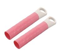 COOLHIYA 2pcs Broom Handle Grip Covers Mop Rod Replacement Sleeves for Floor Cleaning Comfortable Non Slip Grip Durable Household Sweeping Accessories in Stylish Pink