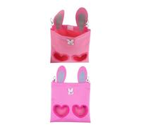COOLHIYA 2pcs Bunny Hay Bag Feeder: Hanging Guinea Pig Food Bag Large Capacity For Rabbits Chinchillas Hamsters And Other Small Pets Animals