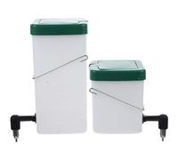 COOLHIYA 2pcs Bunny Water Dispenser for Rabbit Cage Supply, 600ml Hanging Design Water Bottles with Detachable Plastic and Stainless Steel No-drip Drinking Fountain for Small Animals