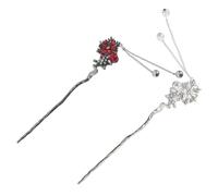 COOLHIYA 2pcs Chopsticks For Hair: Traditional Chinese Hairpin With Dangling Tassels - Ancient-Style Snowflake Hair Stick For Cultural Outfits & Hairstyles